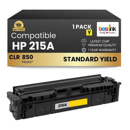 Compatible HP 215A W2312A Yellow Toner Cartridge Standard Yield- With Chip