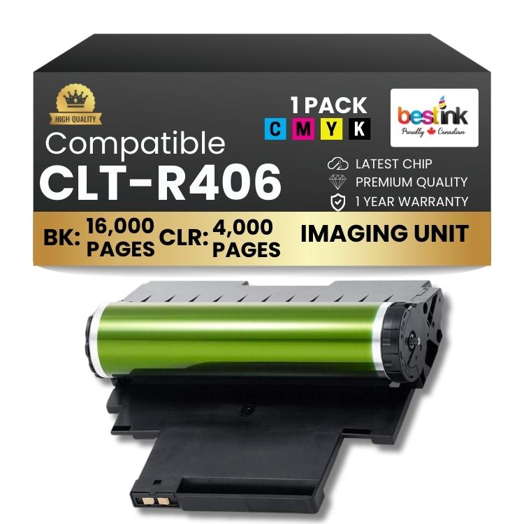 Tambour d'imagerie noir et couleur compatible Samsung CLT-R406, 1 pack