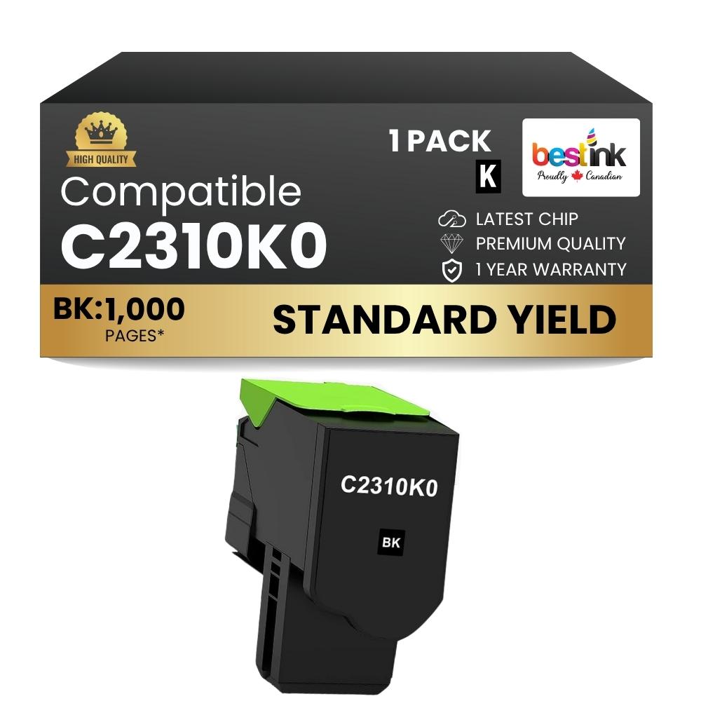 Cartouche de toner noir compatible Lexmark C2310K0
