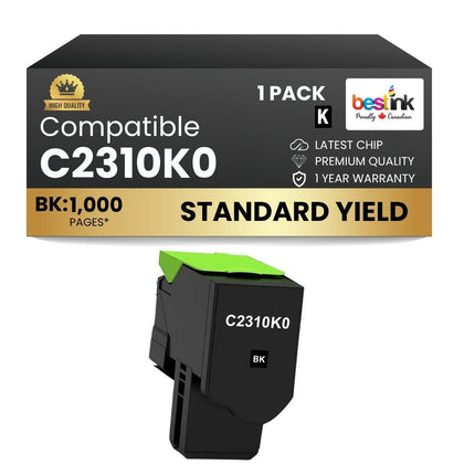 Cartouche de toner noir compatible Lexmark C2310K0