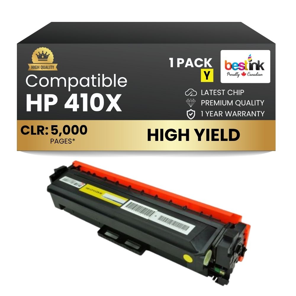 Cartouche de toner noir haute capacité compatible HP 410X CF410X