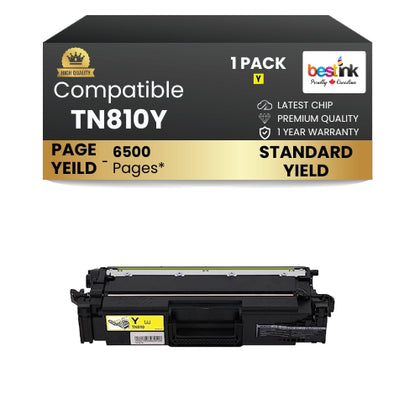 Brother TN810Y Toner Cartridge Yellow ( 1 Pack ) Standard Yield