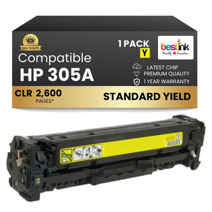 Compatible HP 305A CE412A Yellow Toner Cartridge Standard Yield