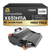 Cartouche de toner noir compatible Lexmark X651H11A (1 paquet)