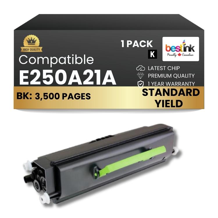 Compatible Lexmark E250A21A/E250A11A  Black Toner Cartridge- 1 Pack