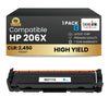 Compatible HP 206X W2111X Cyan Toner Cartridge High Yield