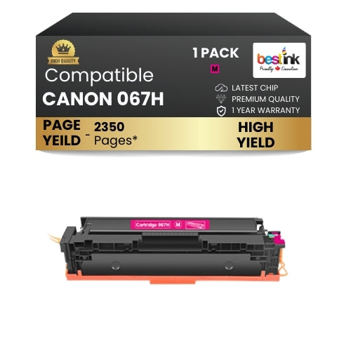 CANON 067H Comaptible Toner Cartridge Magenta ( 1 Pack ) High Yield