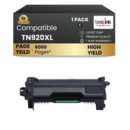 Compatible Brother TN920XL Black Toner Cartridge - High Yield ( 1 Pack )