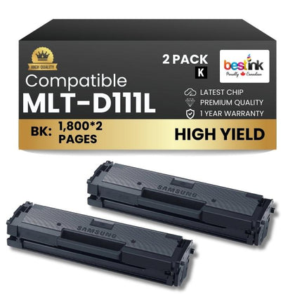 Compatible Samsung MLT-D111L 2 Pack