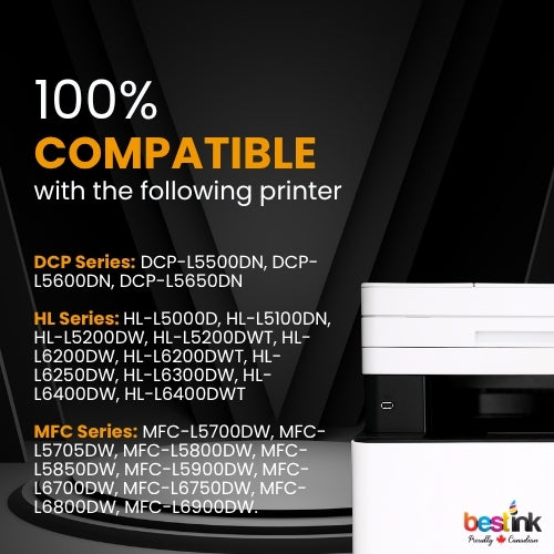 Brother TN850 DR820 Compatible Black 2 Toner Cartridge & 1 Drum ( Combo )High Yield ( 2 Pack )