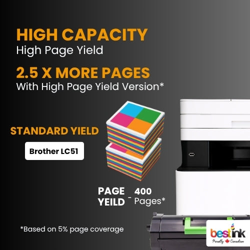 Brother LC51 Compatible Ink Cartridge Cyan ( 1 Pack ) Standard Yield