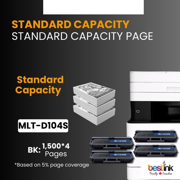Compatible Samsung MLT-D104S 4 Pack