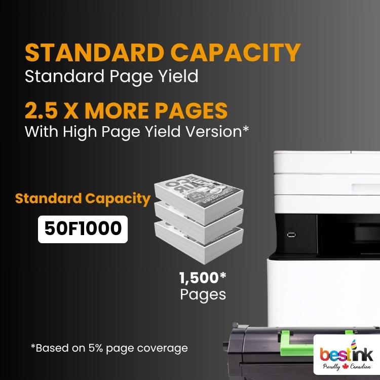 Compatible Lexmark  50F1000 Black Toner