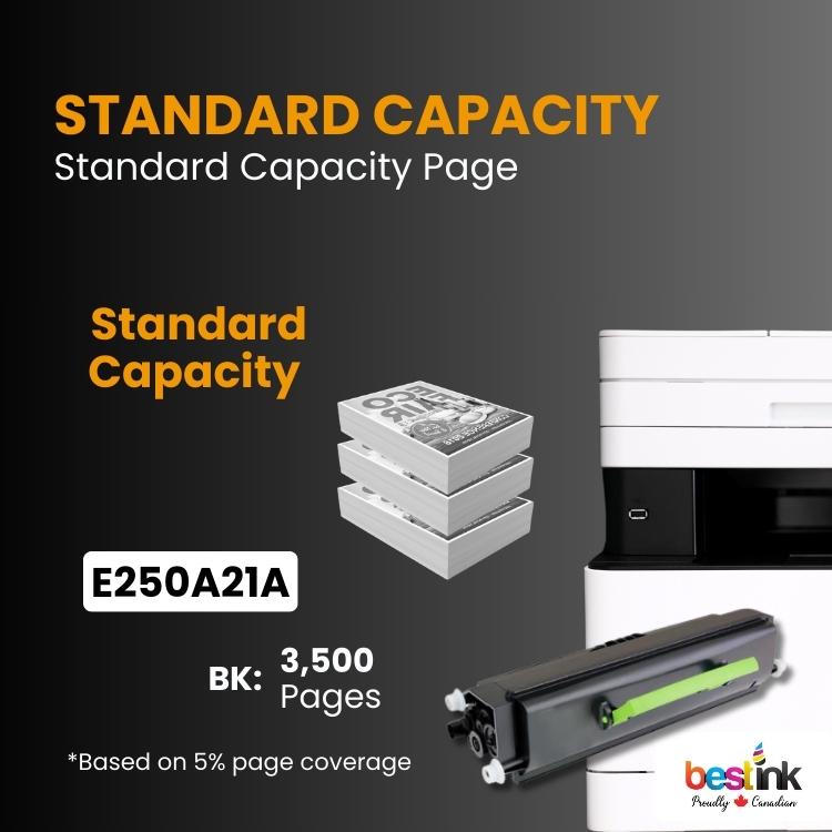 Compatible Lexmark E250A21A/E250A11A  Black Toner Cartridge- 1 Pack
