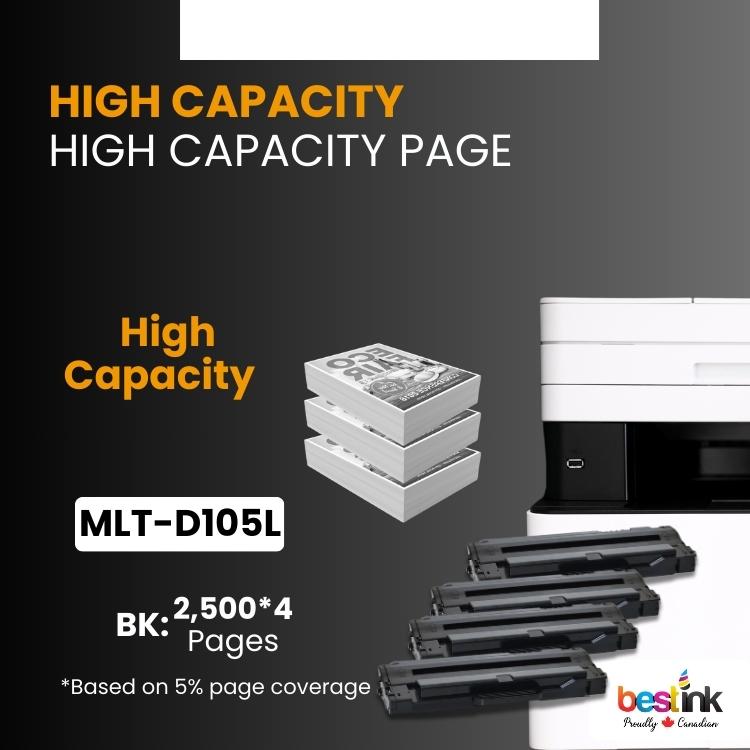 Compatible Samsung MLT-D105L 4 Pack