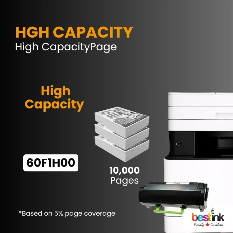 Compatible Lexmark  60F1H00 Black Toner Cartridge 1 Pack