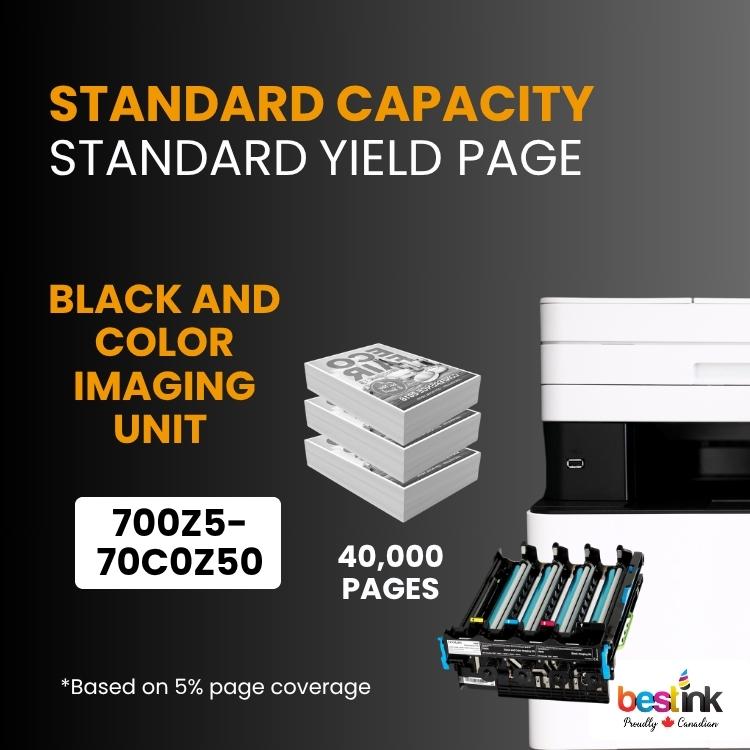 Compatible Lexmark 700Z5-70C0Z50 Black and Color Imaging Kit
