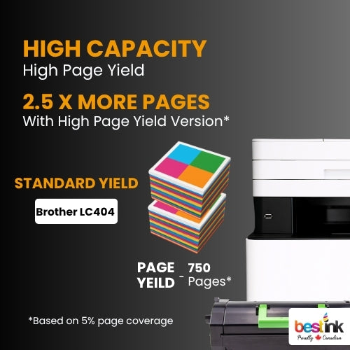 Brother LC404 Compatible Ink Cartridge Cyan ( 1 Pack ) Standard Yield