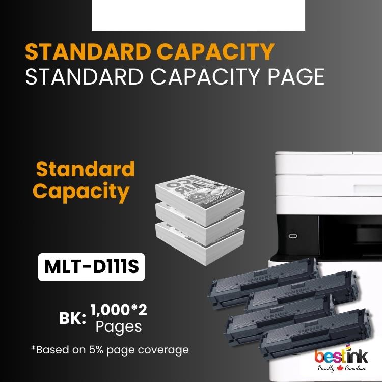 Compatible Samsung MLT-D111S 4 Pack