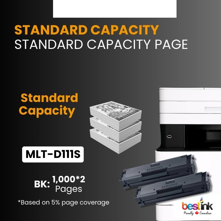 Compatible Samsung MLT-D111S 2 Pack