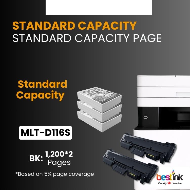 Compatible Samsung MLT-D116S 2 Pack
