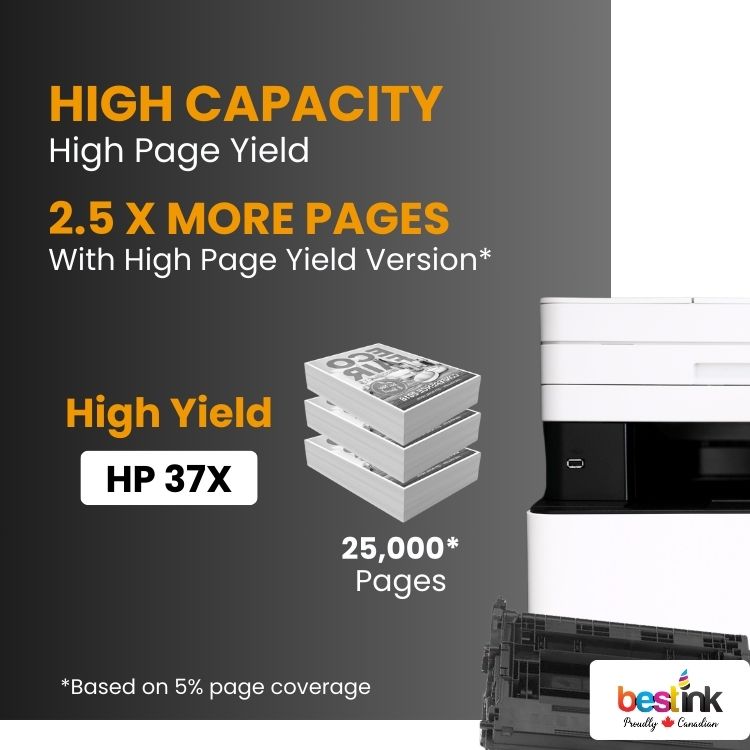 Compatible HP 37X CF237X Black Toner Cartridge High Yield (1 Pack)