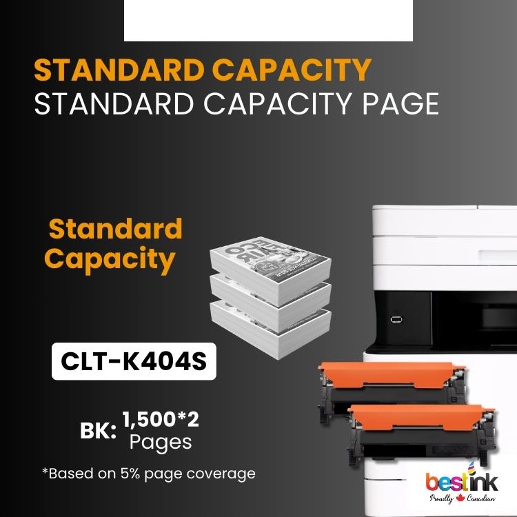 Compatible Samsung CLT-K404S Black 2 Pack