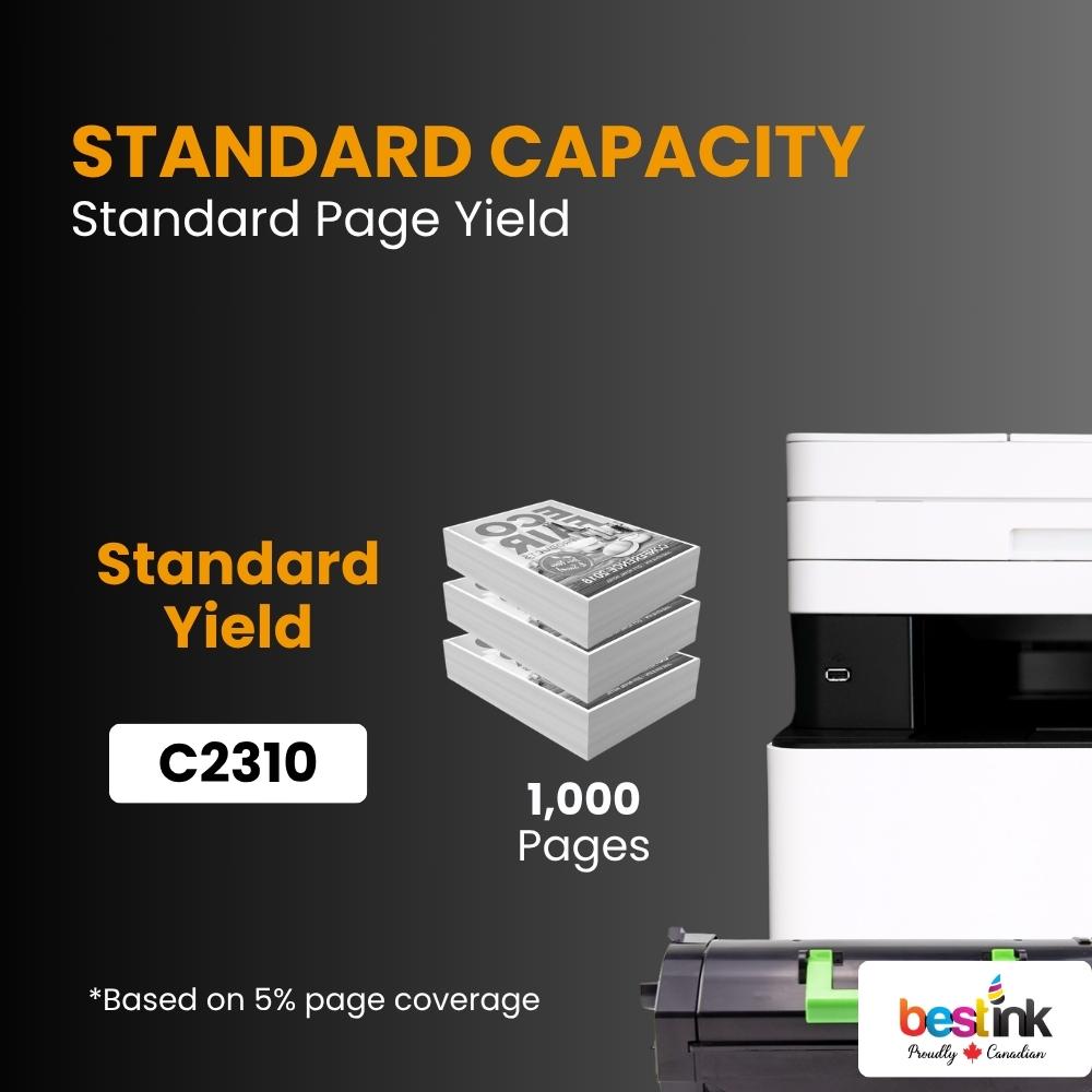 Compatible Lexmark C2310K0-C2310C0-C2310M0-C2310Y0 Toner Cartridge Combo Pack