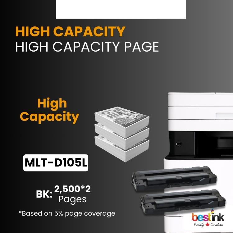 Compatible Samsung MLT-D105L 2 Pack