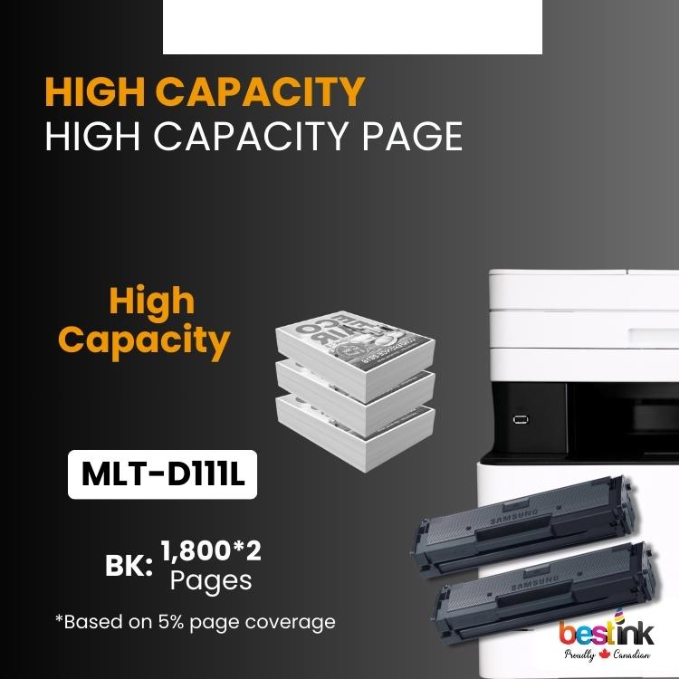 Compatible Samsung MLT-D111L 2 Pack