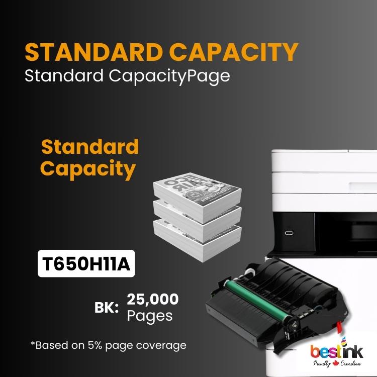 Cartouche de toner noir compatible Lexmark T650H11A (1 paquet)