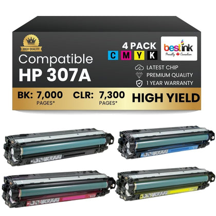 Cartouche de toner noir compatible HP 307A CE740A