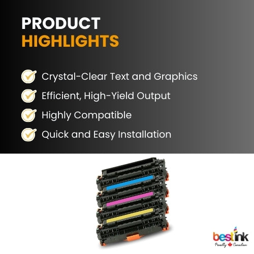 Cartouche de toner compatible Canon 118 BK/C/M/Y (lot de 4) rendement standard