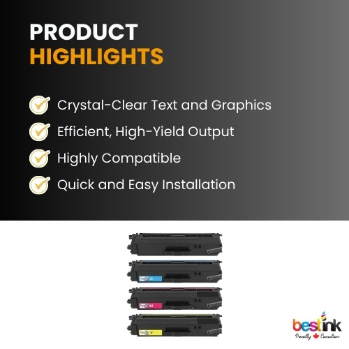 Brother TN339 Compatible Toner Cartridge Extra High Yield BK/C/M/Y (4 Pack)