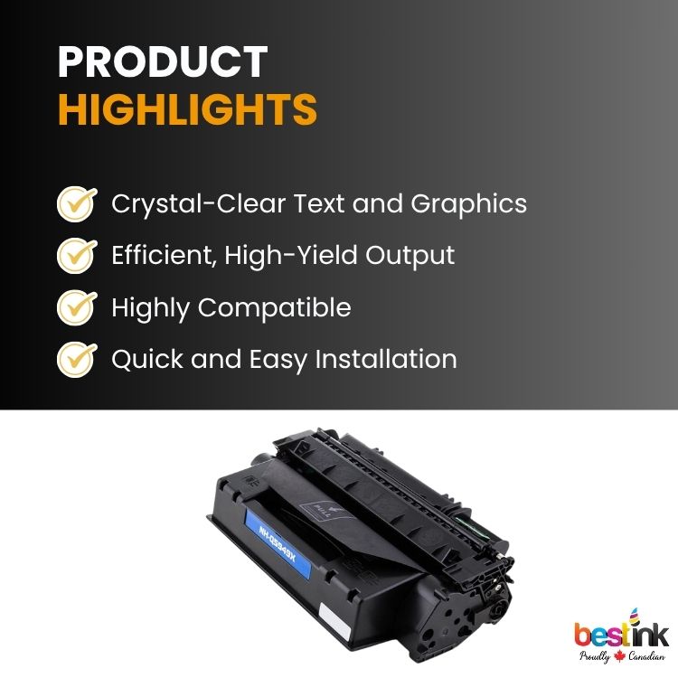 Compatible HP 49X Q5949X Black Toner Cartridge High Yield (1 Pack)
