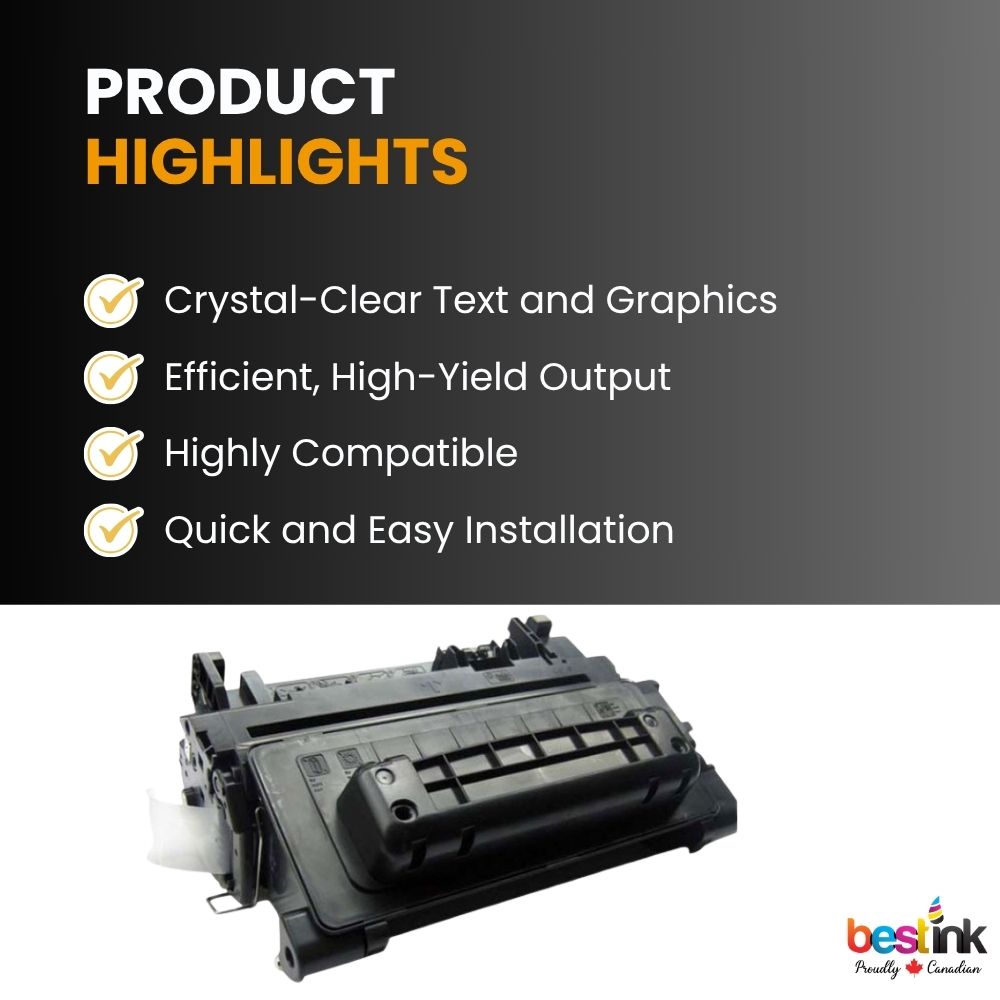 Cartouche de toner noir compatible HP 90A CE390A (1 paquet)