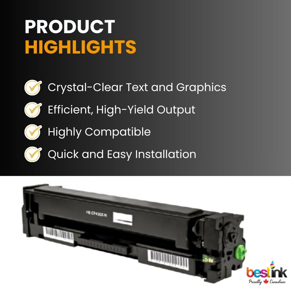 Compatible HP 201X CF400X Black Toner Cartridge High Yield