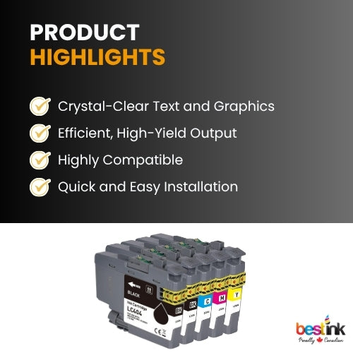 Brother LC404 Compatible Ink Cartridge BK/C/M/Y ( 5 Pack ) Standard Yield