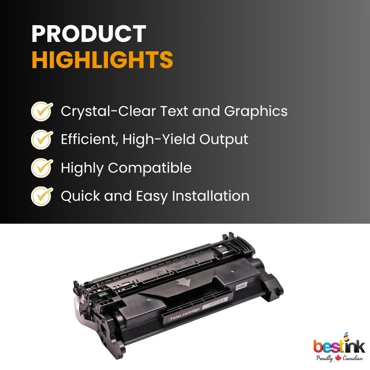 Cartouche de toner noir compatible HP 26A CF226A (1 paquet)