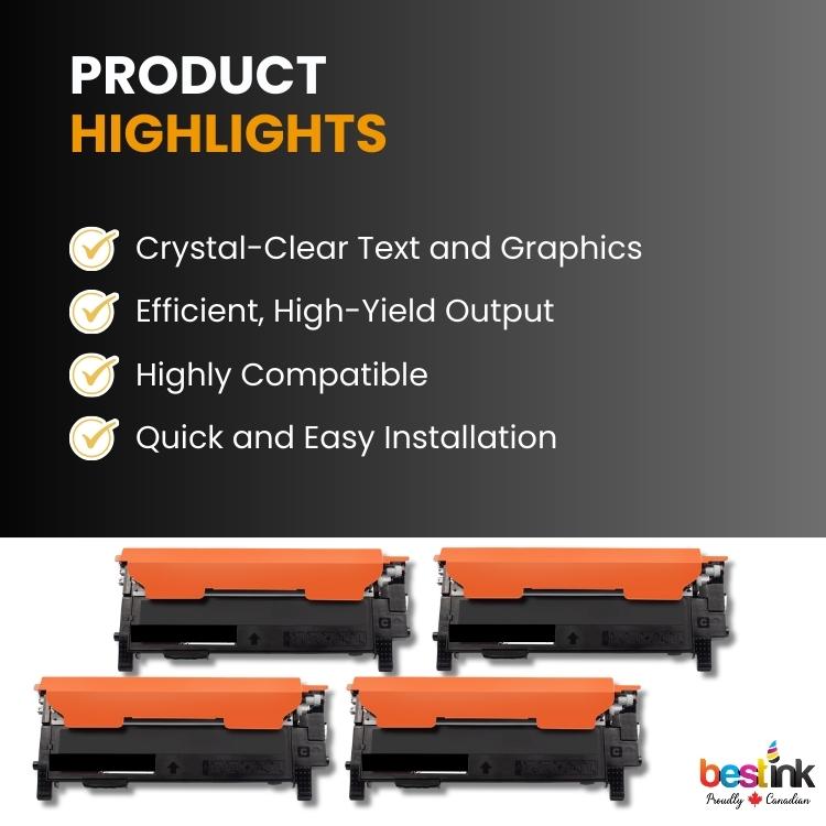 Compatible Samsung CLT-K404S Black 4 Pack