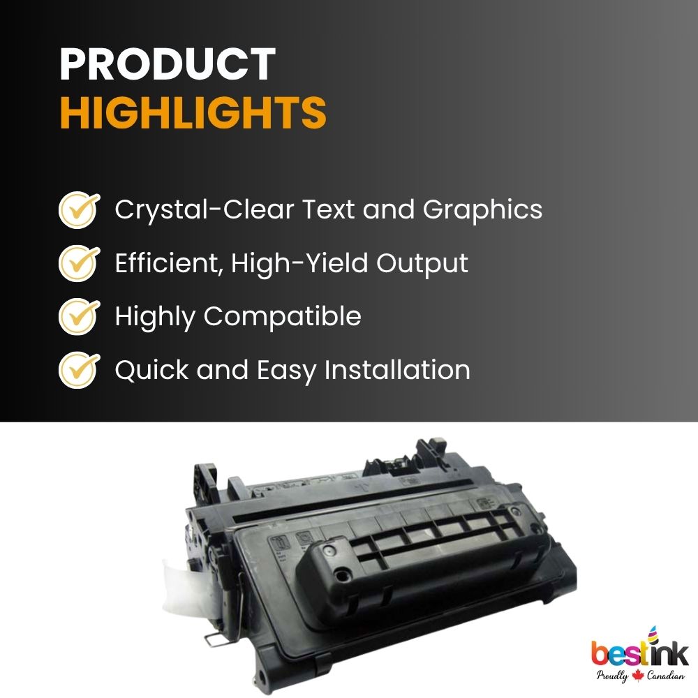 Cartouche de toner noir haute capacité compatible HP 90X CE390X (1 paquet)