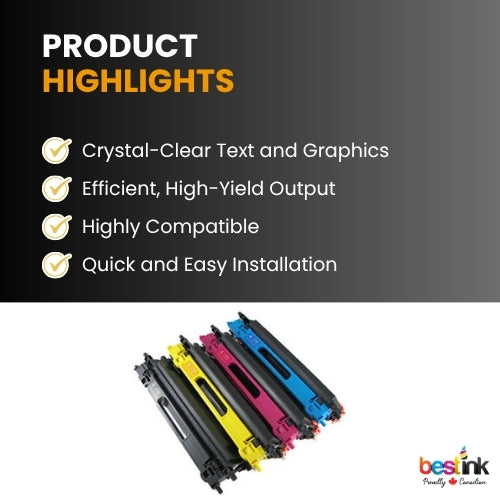 Compatible Brother TN115 Toner Cartridge High Yield BK/C/M/Y (4 Pack)