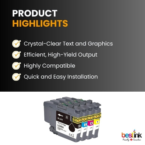 Brother LC404 Compatible Ink Cartridge BK/C/M/Y ( 4 Pack ) Standard Yield