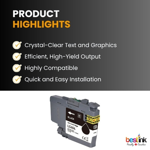 Brother LC404 Compatible Ink Cartridge Black ( 1 Pack ) Standard Yield