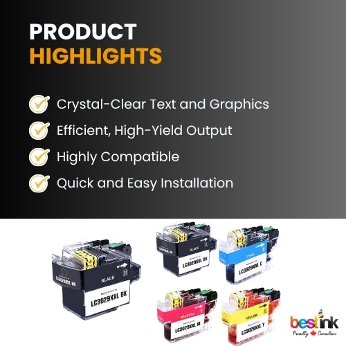 Brother LC3029XXL Compatible Ink Cartridge BK/C/M/Y ( 5 Pack ) High Yield