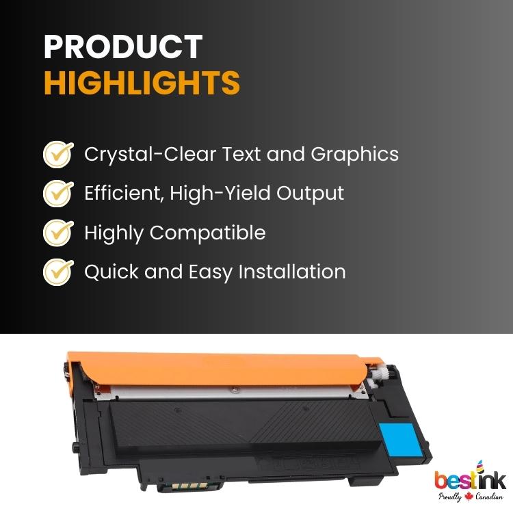 Toner cyan compatible Samsung CLT-K406S (1 paquet)
