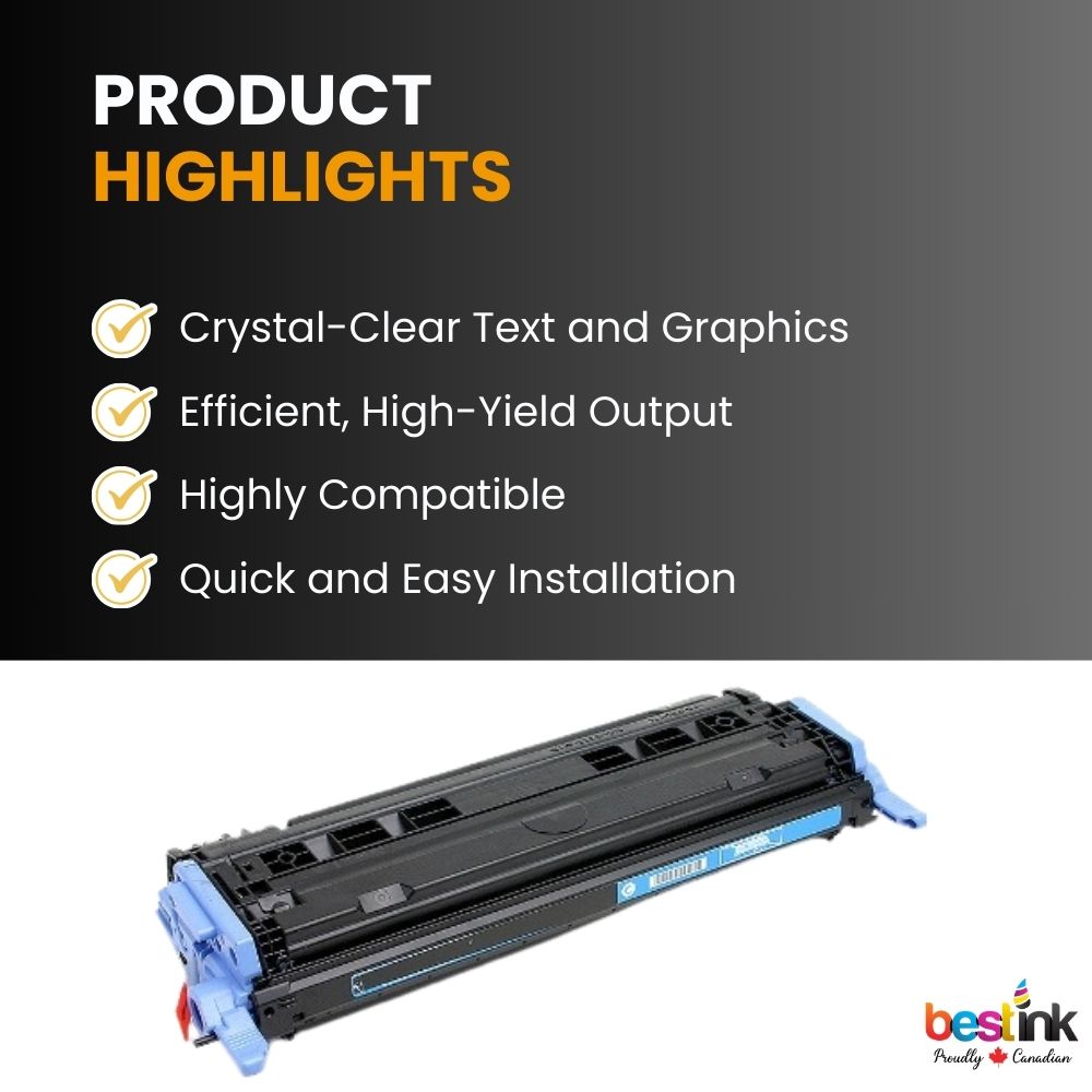Cartouche de toner cyan compatible HP 124A Q6001A
