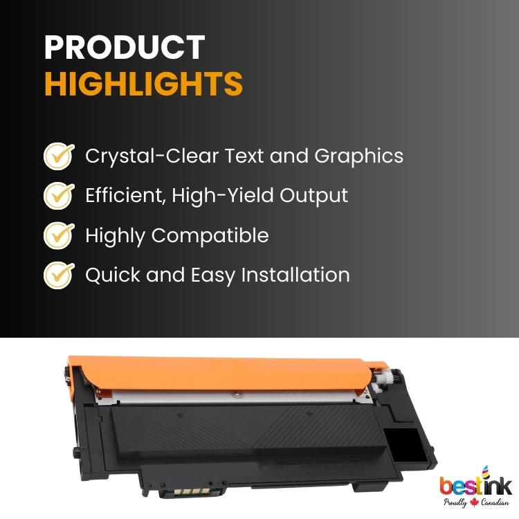 Toner noir compatible Samsung CLT-K406S (1 paquet)