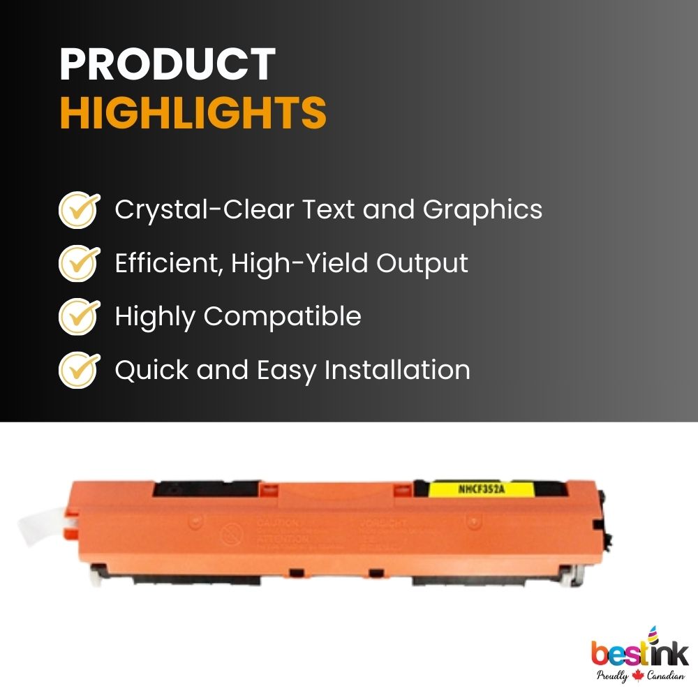 Cartouche de toner jaune compatible HP 130A CF352A