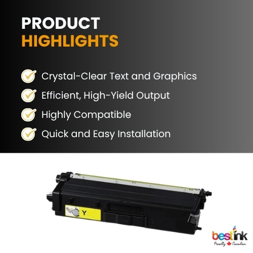 Compatible Brother TN439Y Yellow Toner Cartridge Ultra High Yield ( 1 Pack )